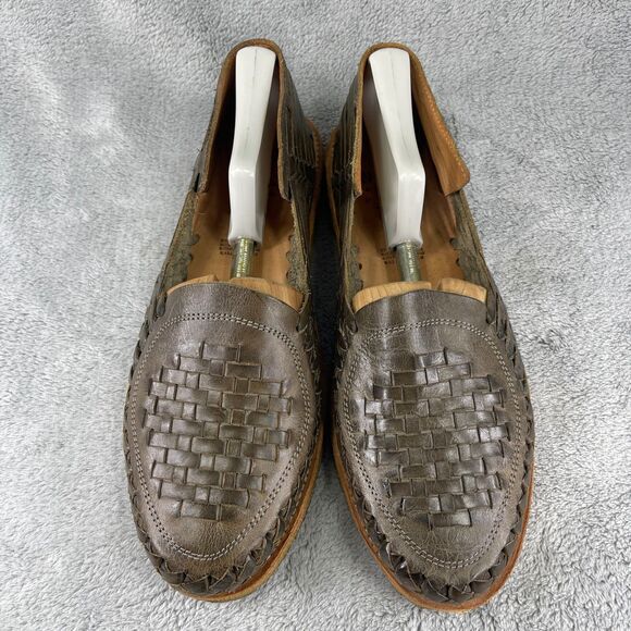 WILL Leather Goods Woven Leather Huarache Loafers Mens Size 12 Green Hand Woven main image 8